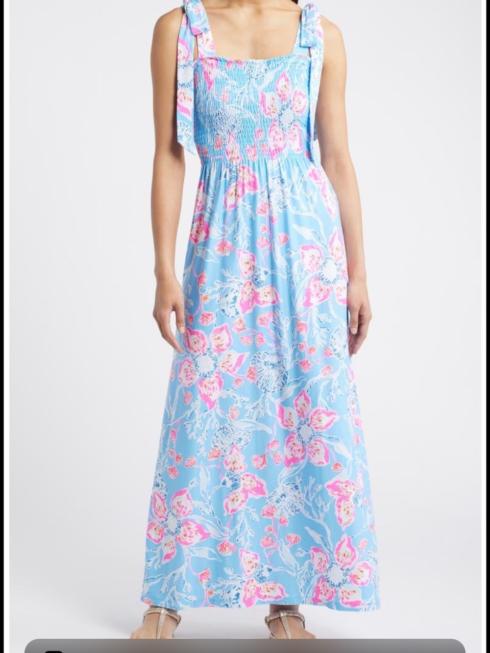 Lily PulitzerMaxi Dress with Tie Straps size 6
